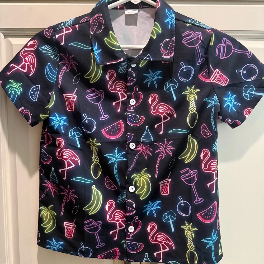 Neon Patterned Kids Shirt - Picture 1 of 2